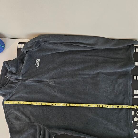 The North Face Gray Lightweight Fleece Quarter Zip Pullover | Men's Large - Picture 10 of 14